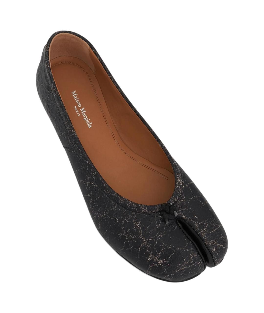 MAISON MARGIELA Черные кожаные балетки, фото 5