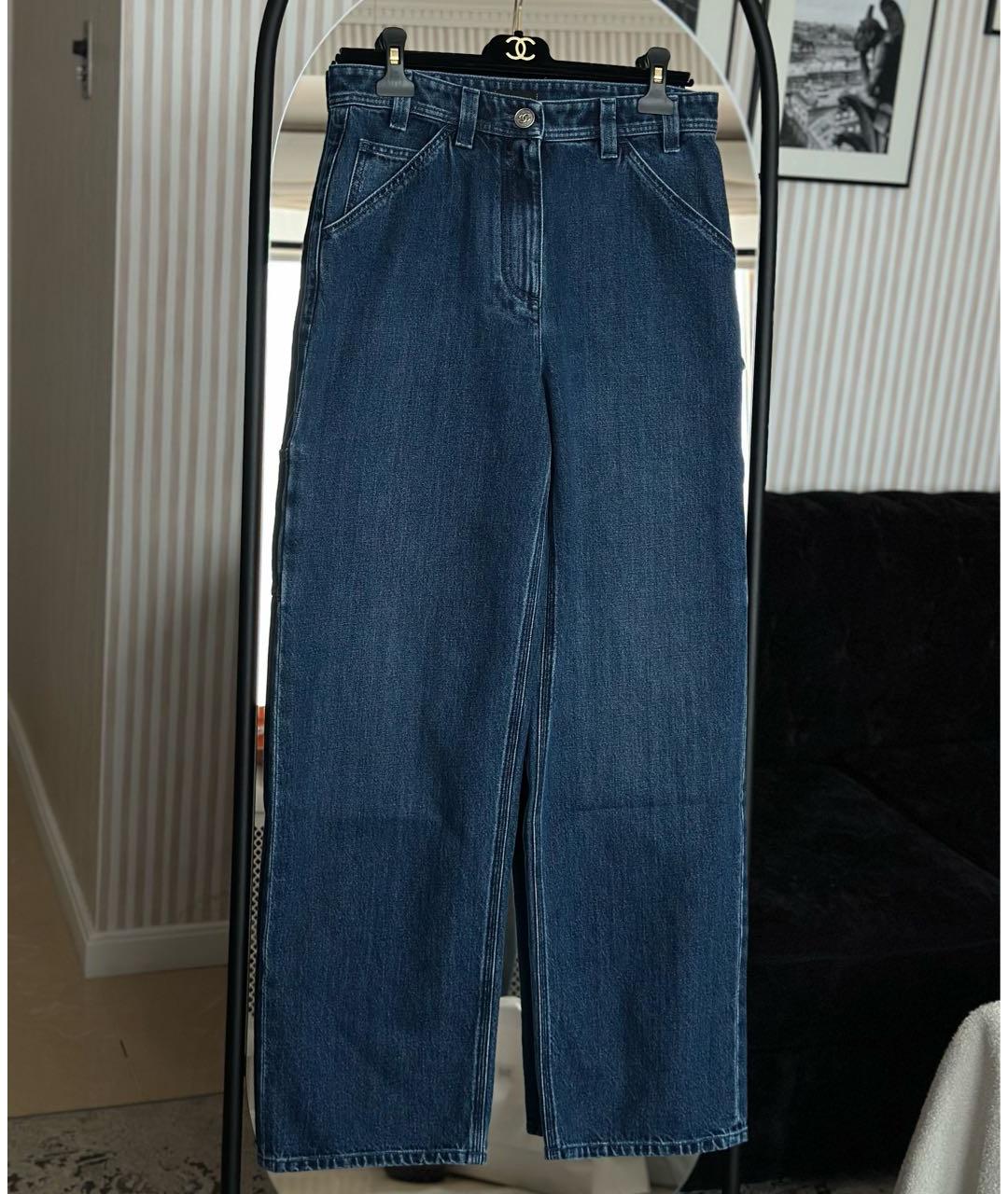 CHANEL Синие прямые джинсы, фото 3