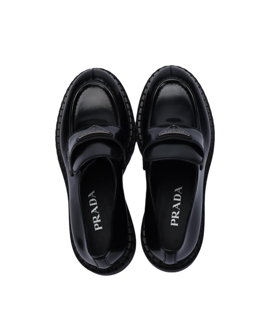 PRADA Черные кожаные лоферы, фото 3