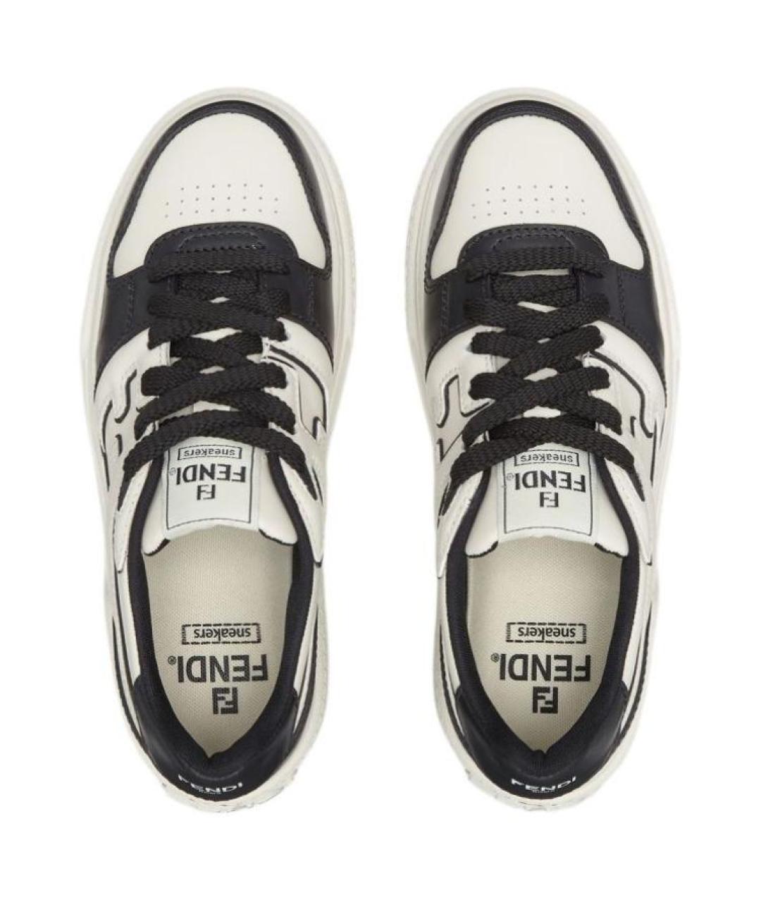 FENDI Мульти кожаные кроссовки, фото 4