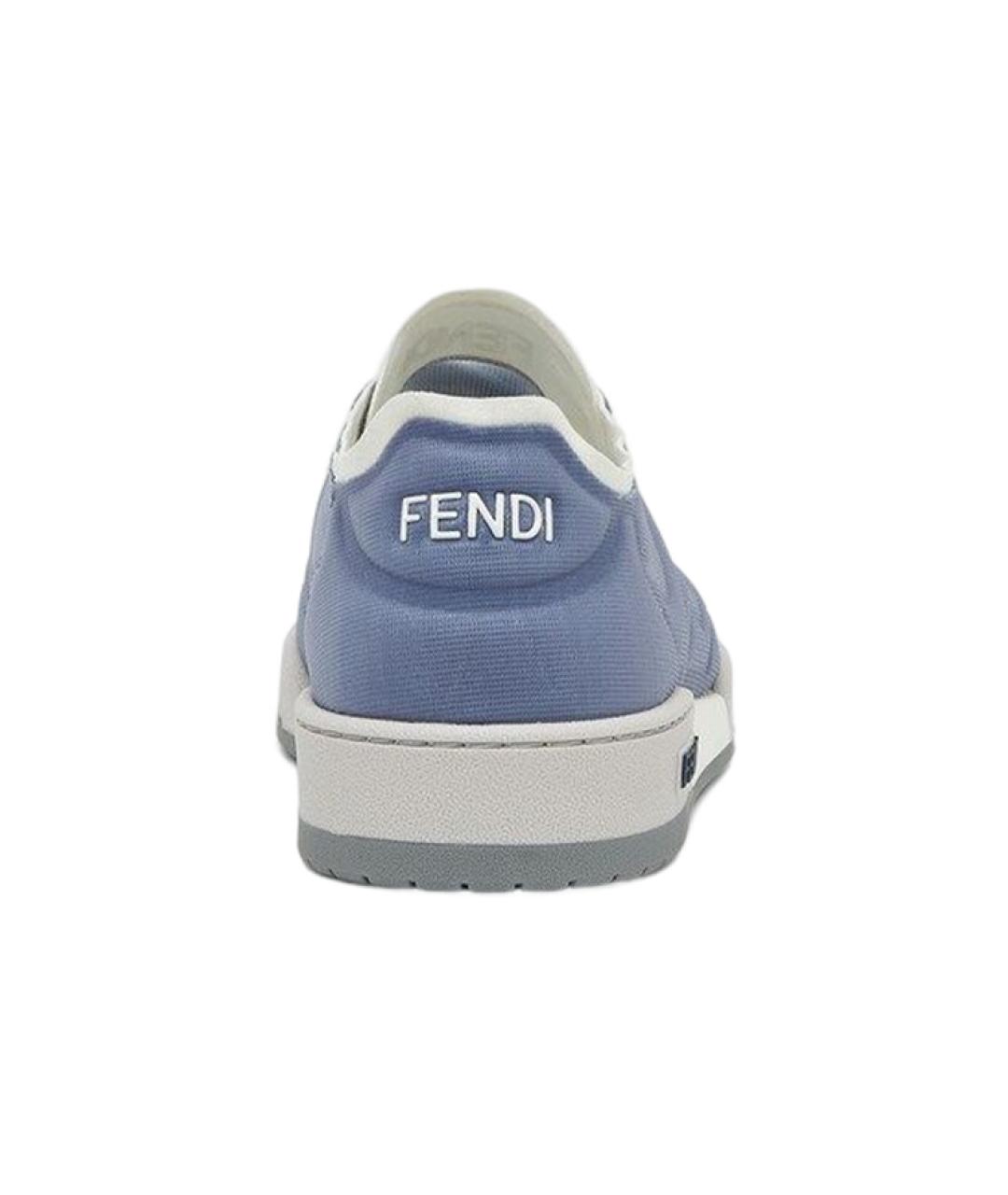 FENDI Голубые кроссовки, фото 5