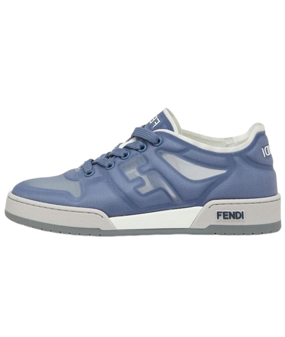 FENDI Голубые кроссовки, фото 2