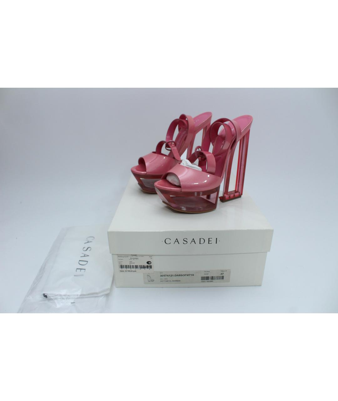 CASADEI Розовые кожаные туфли, фото 6