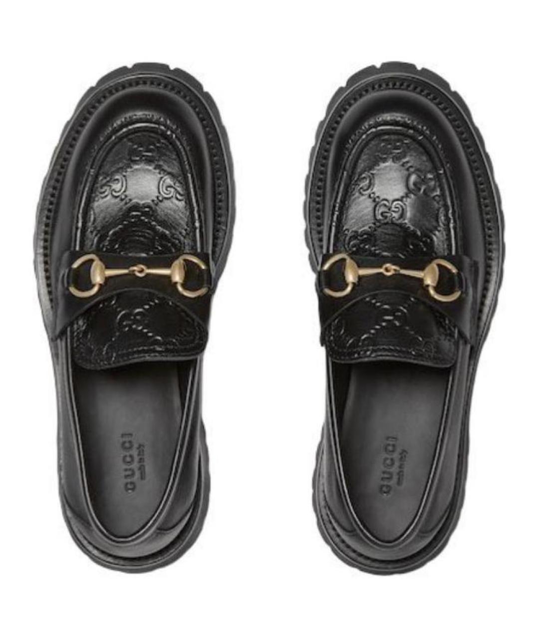 GUCCI Черные кожаные лоферы, фото 4