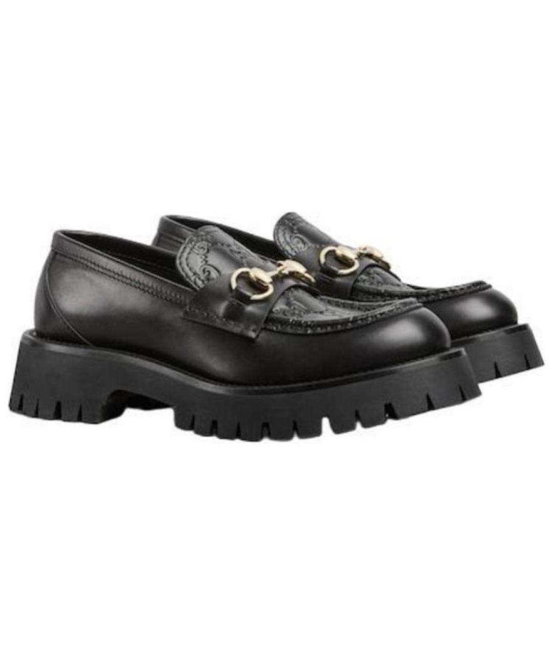 GUCCI Черные кожаные лоферы, фото 3