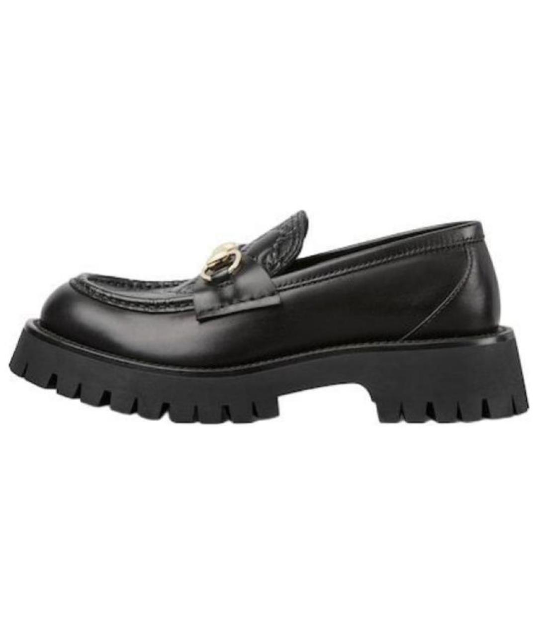 GUCCI Черные кожаные лоферы, фото 2