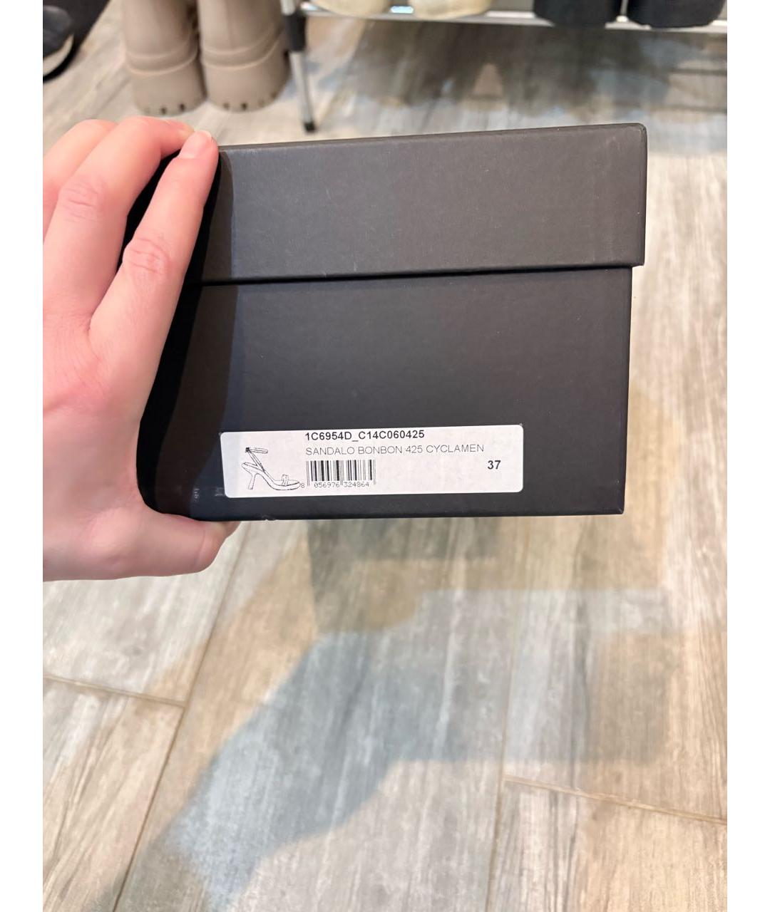 VIC MATIE Коралловые кожаные босоножки, фото 8