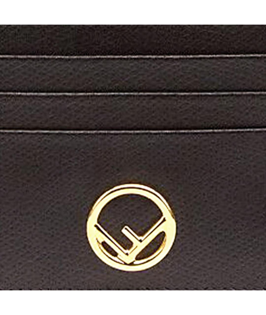 FENDI Черный кожаный кардхолдер, фото 5