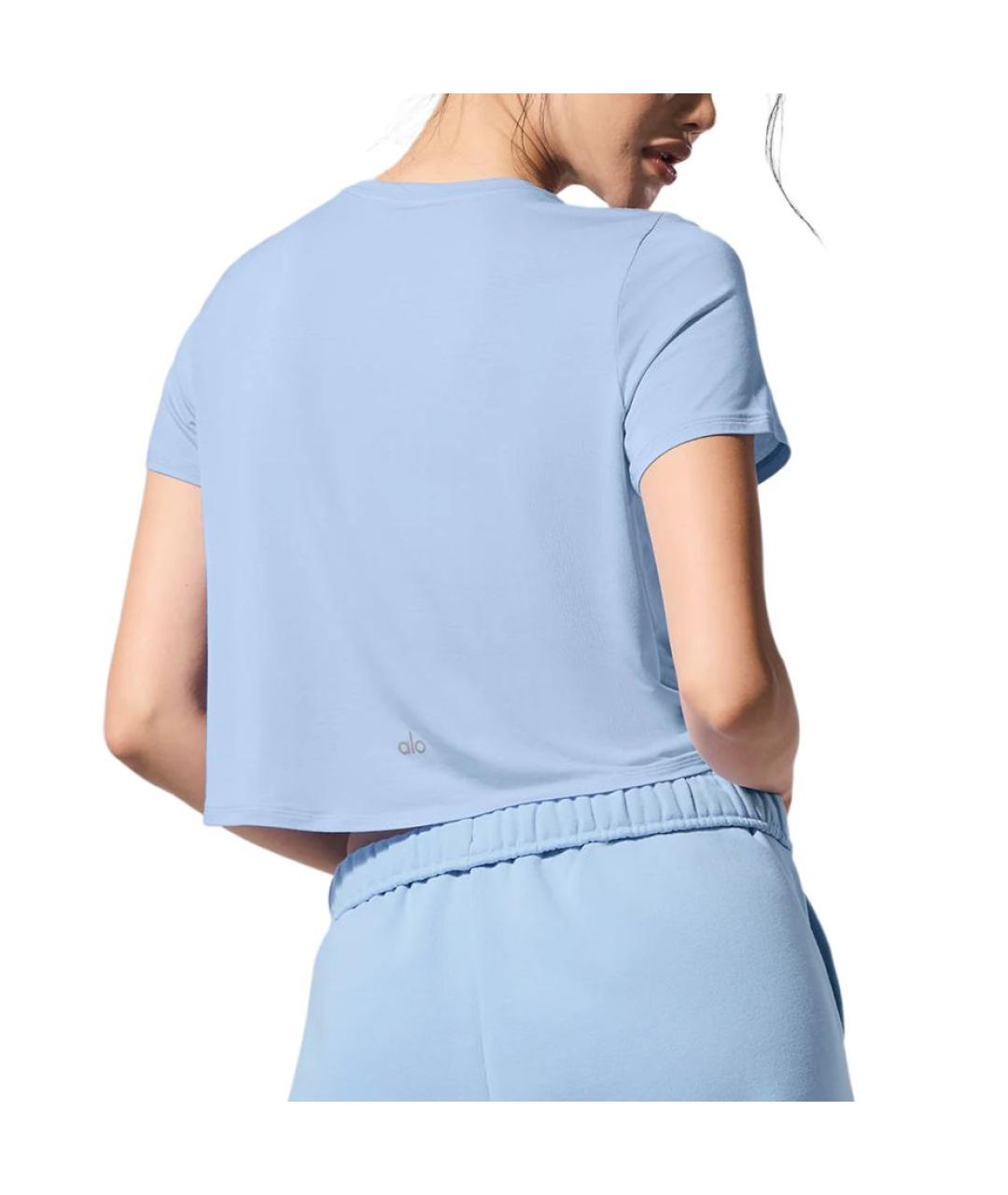 ALO YOGA Синяя футболка, фото 2