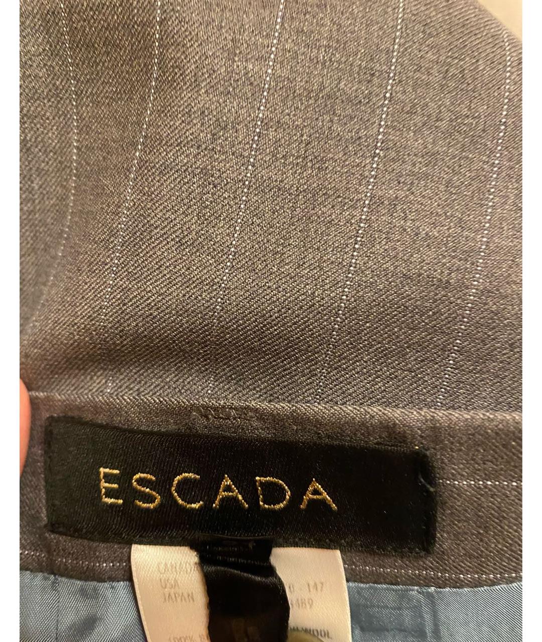 ESCADA Серая шерстяная юбка миди, фото 3