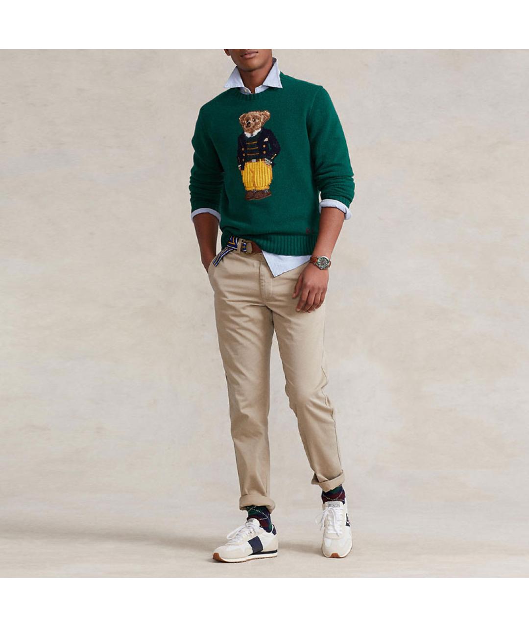 POLO RALPH LAUREN Зеленый джемпер / свитер, фото 2