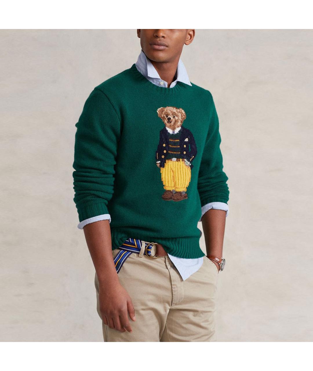 POLO RALPH LAUREN Зеленый джемпер / свитер, фото 3