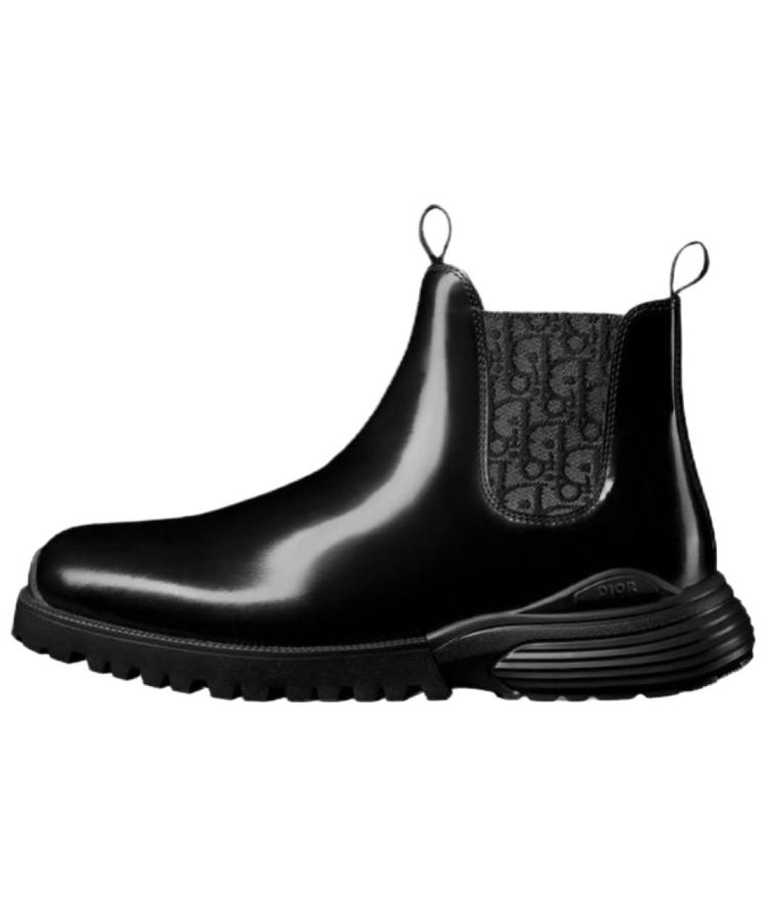 CHRISTIAN DIOR Черные кожаные низкие ботинки, фото 2