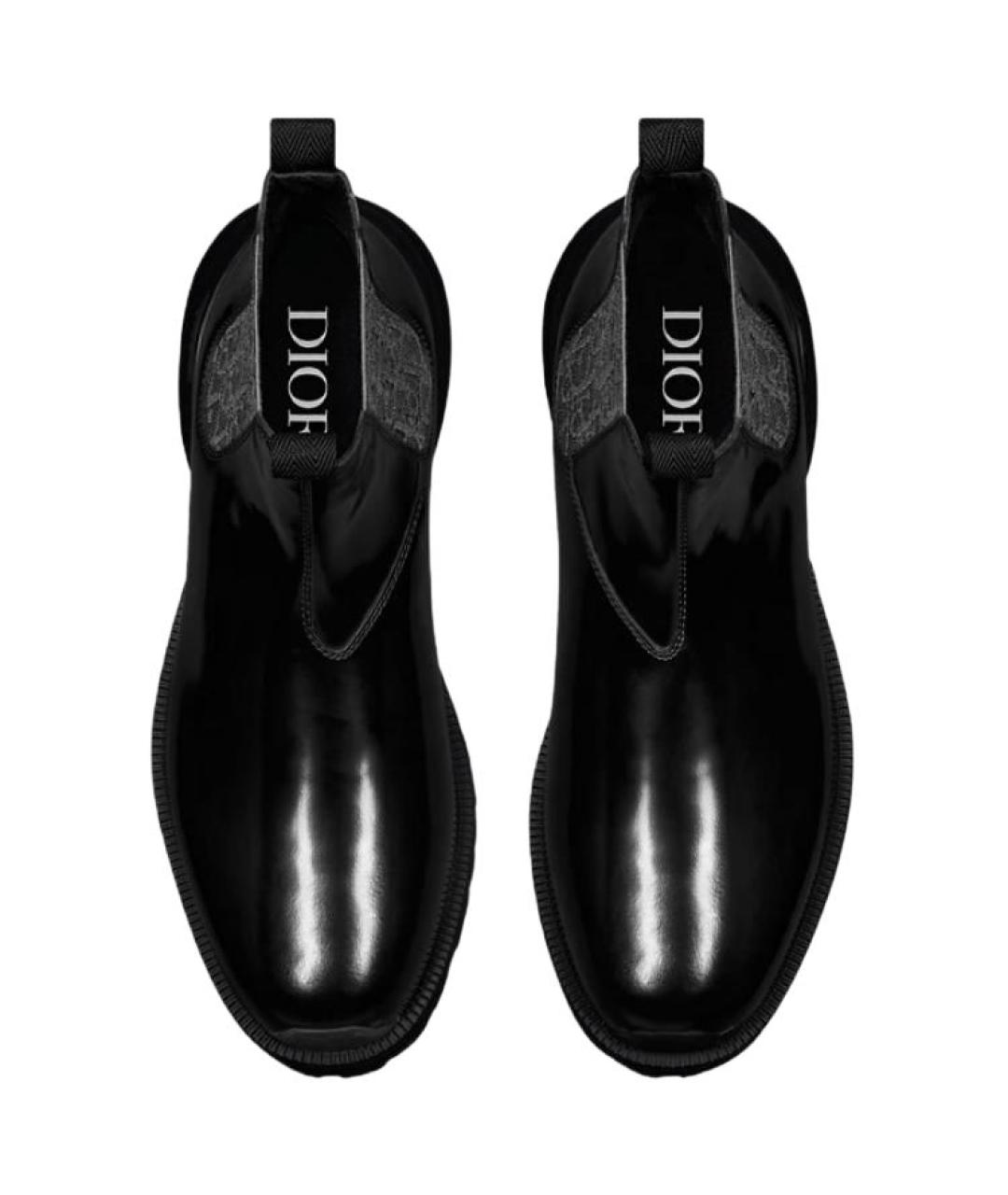 CHRISTIAN DIOR Черные кожаные низкие ботинки, фото 4