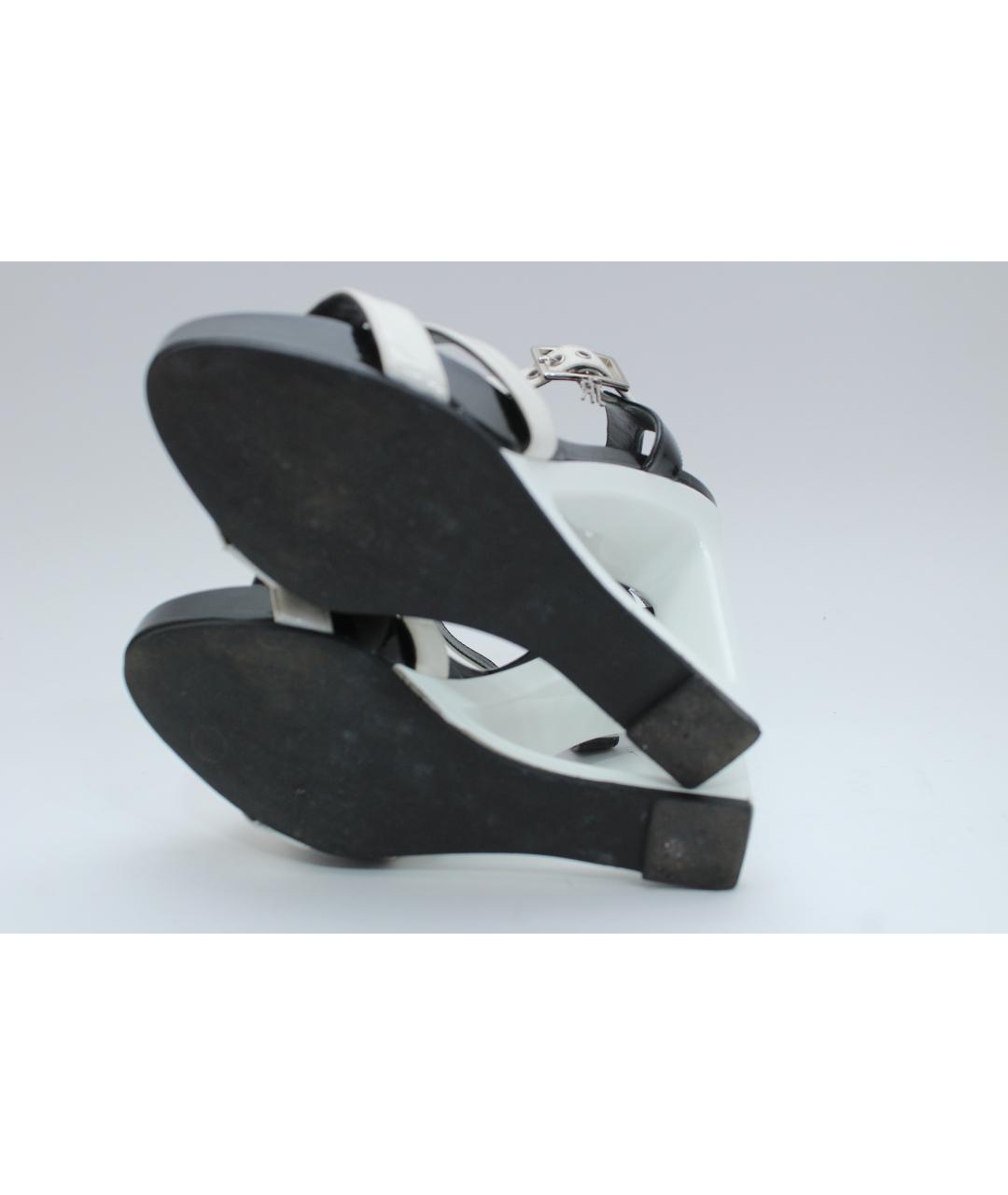 JOHN RICHMOND Черные кожаные босоножки, фото 8