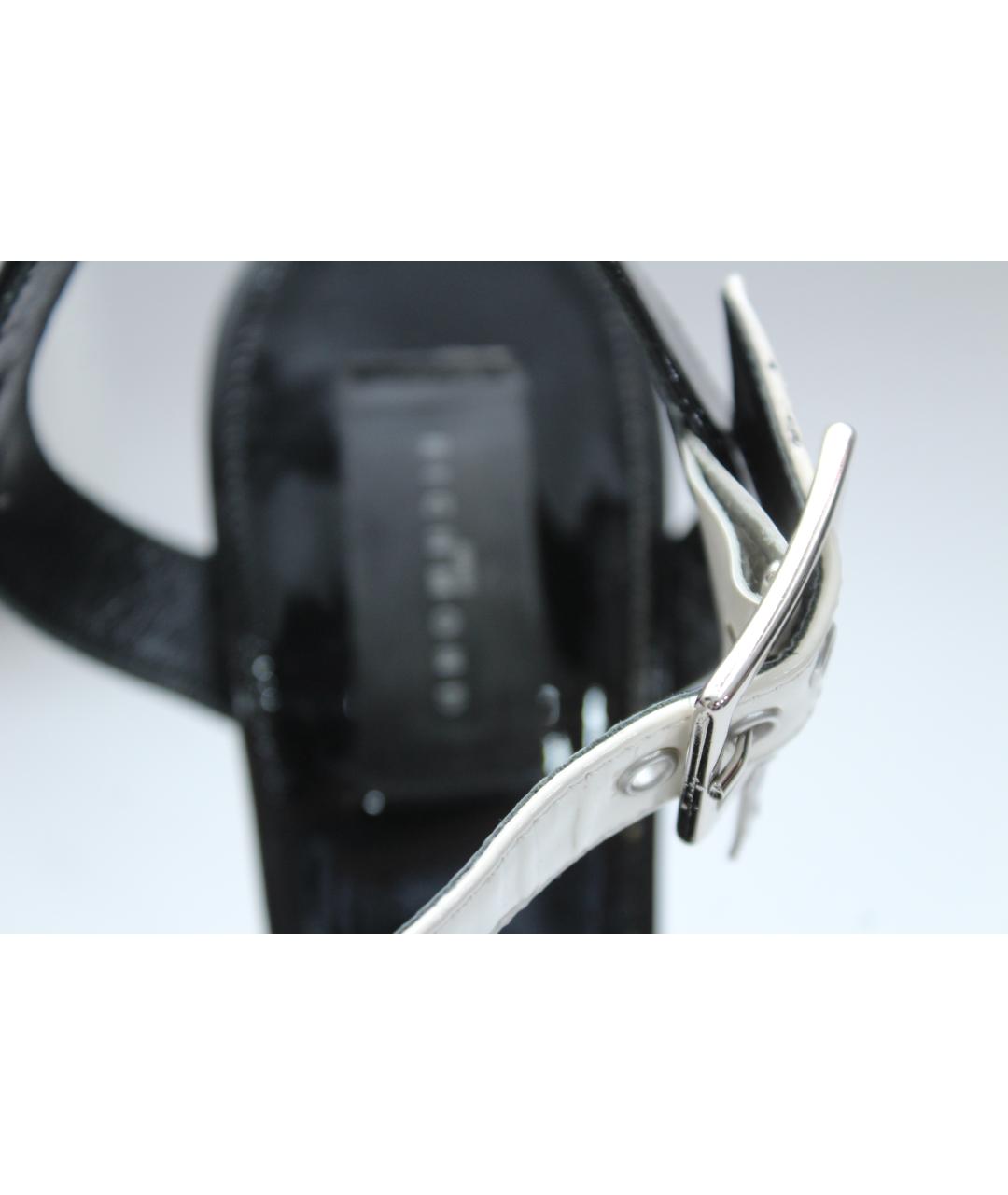 JOHN RICHMOND Черные кожаные босоножки, фото 6