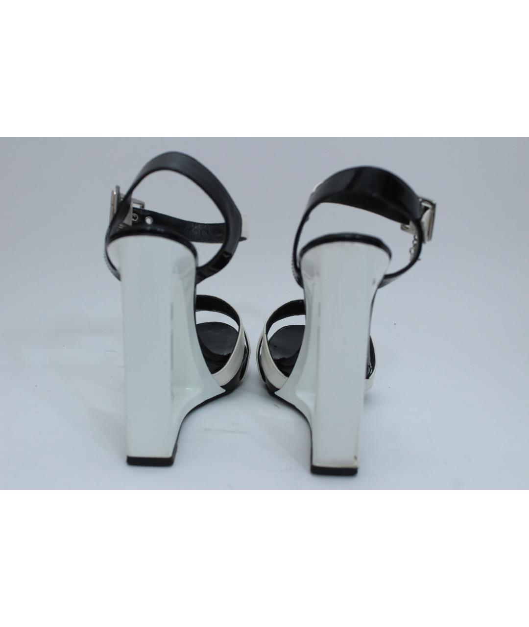 JOHN RICHMOND Черные кожаные босоножки, фото 7