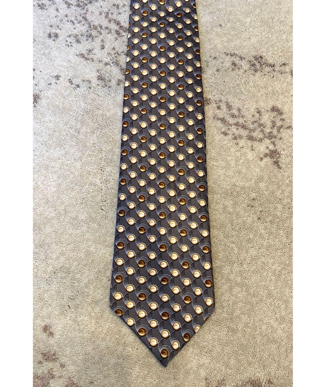 LANVIN Серый шелковый галстук, фото 5