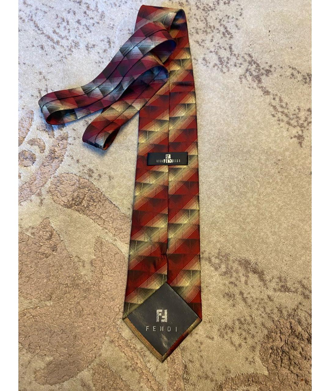 FENDI Мульти шелковый галстук, фото 2