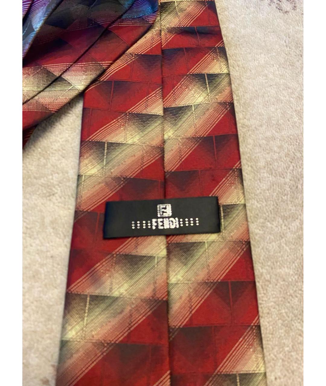 FENDI Мульти шелковый галстук, фото 4
