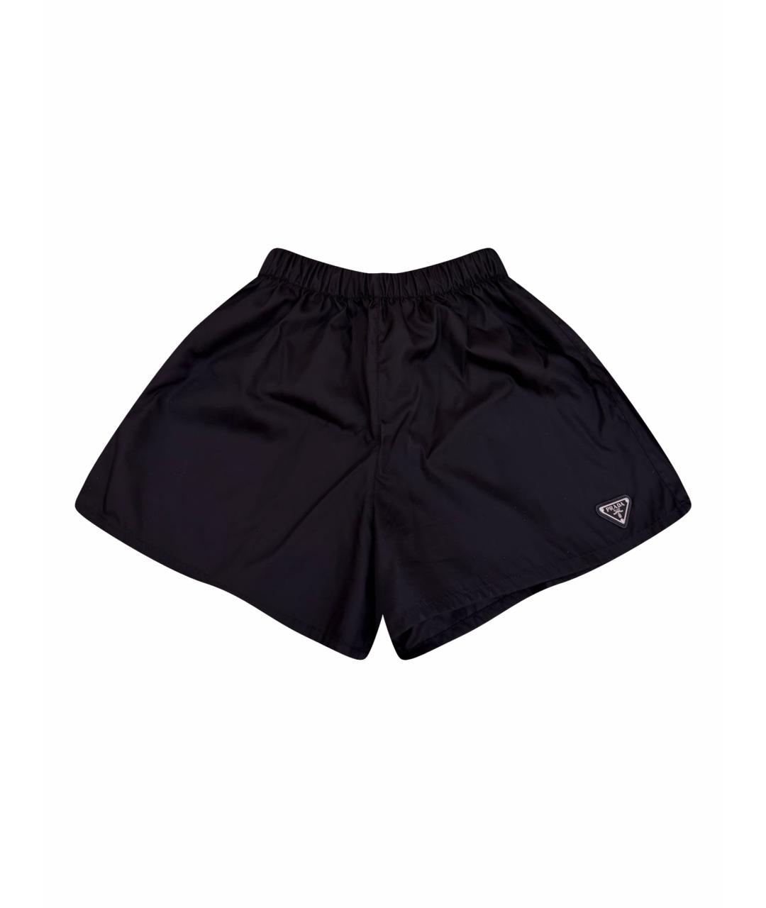 PRADA Черные полиамидовые шорты, фото 1