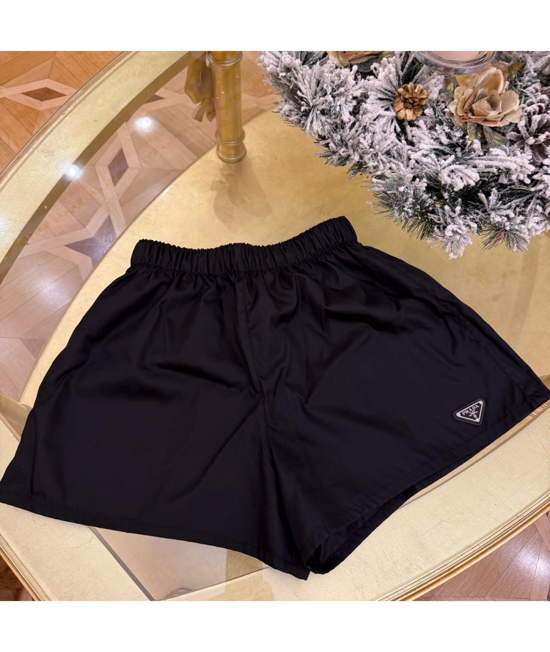 PRADA Черные полиамидовые шорты, фото 8
