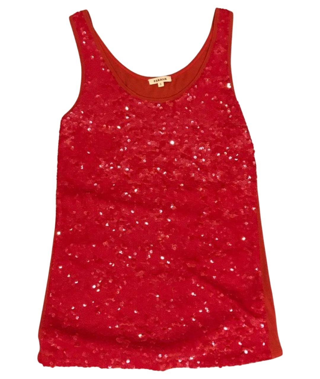 P.A.R.O.S.H. Красная вискозная майка, фото 1