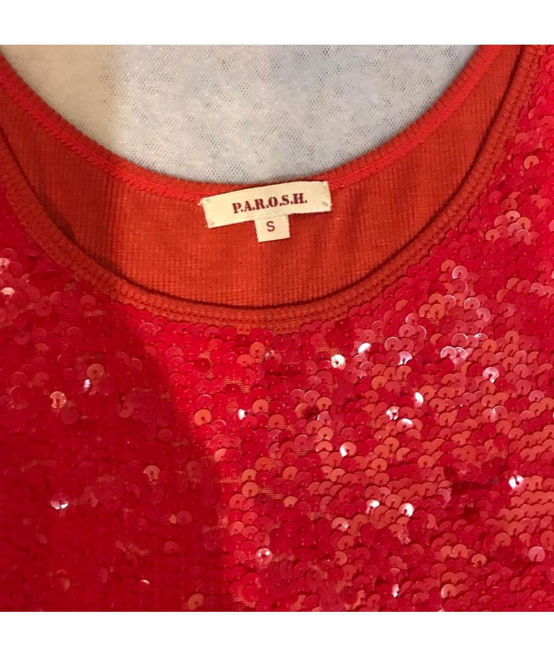 P.A.R.O.S.H. Красная вискозная майка, фото 3