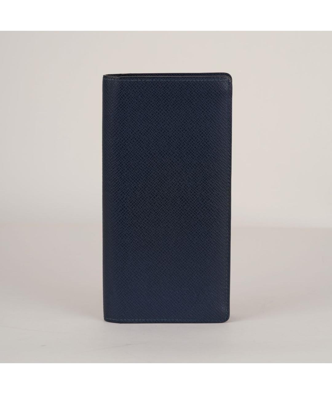 LOUIS VUITTON Темно-синий кожаный кошелек, фото 9
