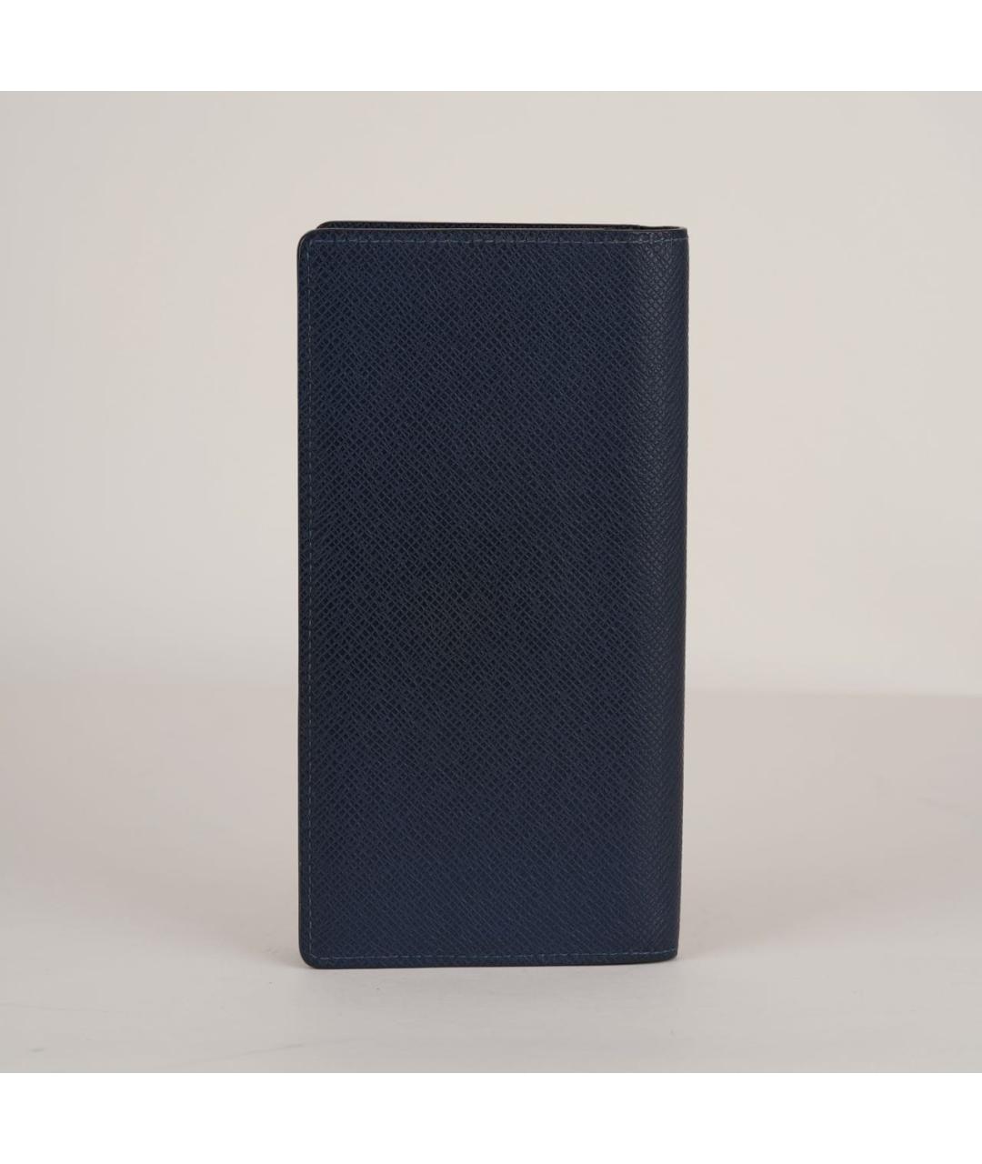 LOUIS VUITTON Темно-синий кожаный кошелек, фото 3