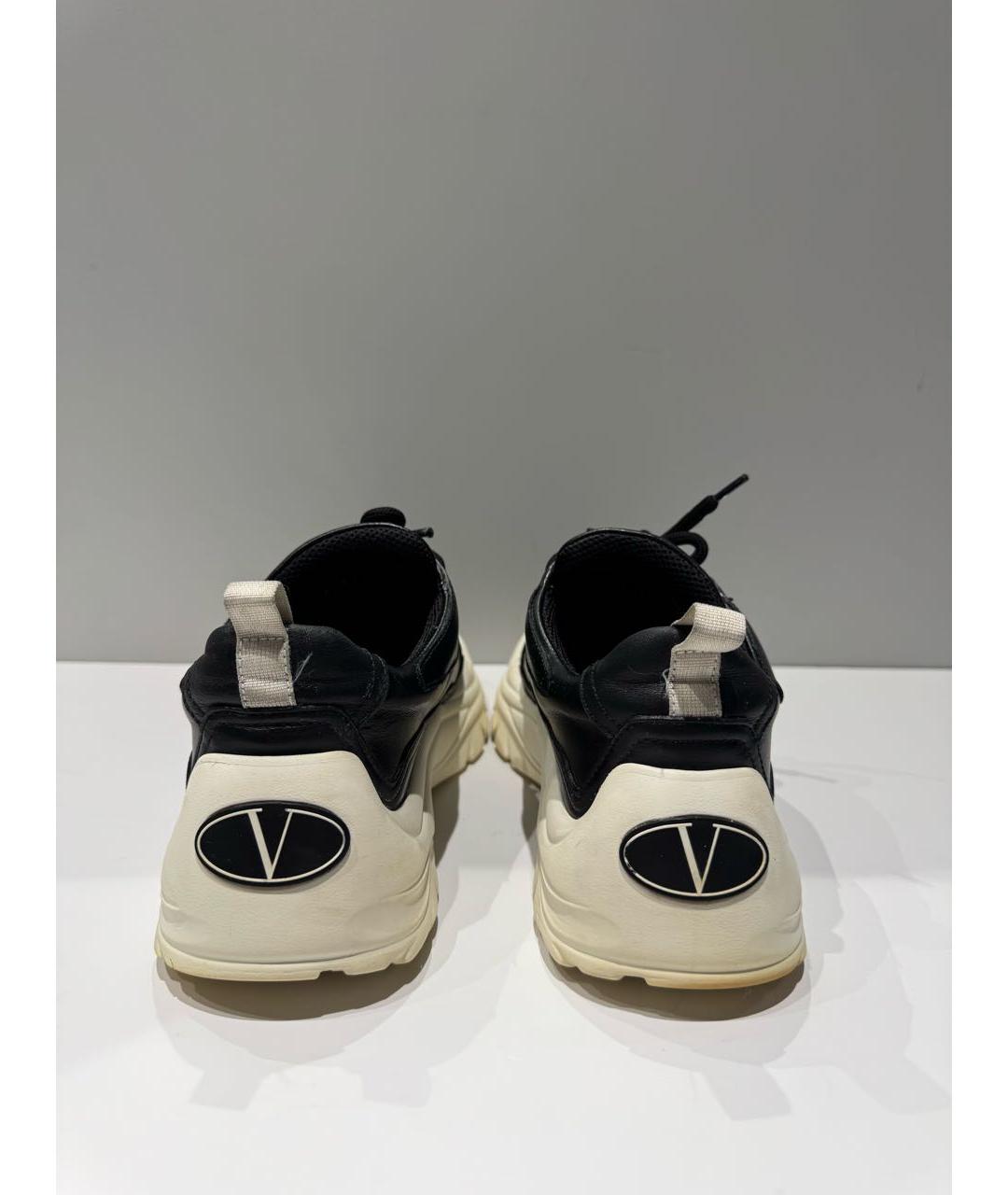 VALENTINO Черные кожаные кроссовки, фото 4