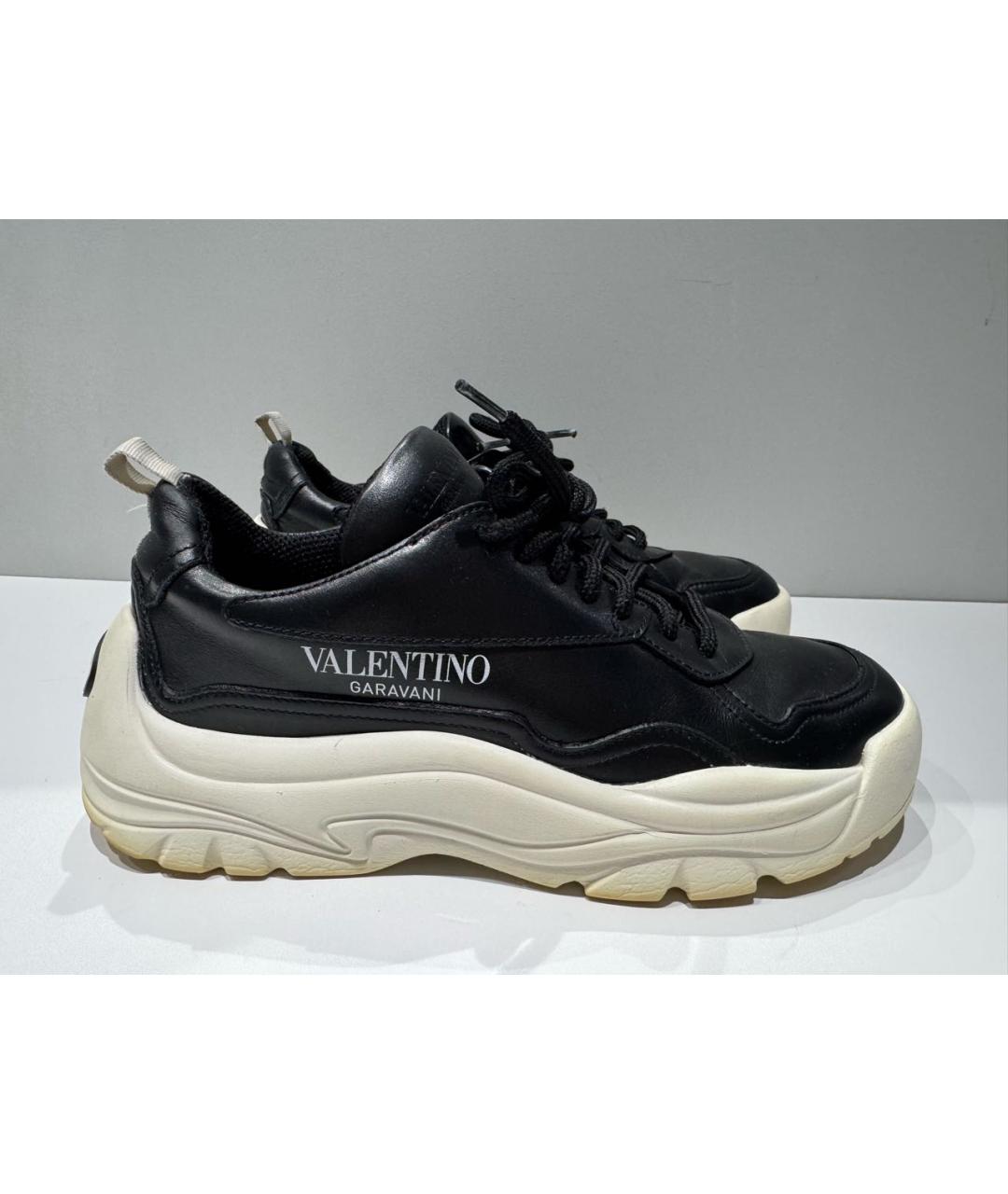 VALENTINO Черные кожаные кроссовки, фото 7