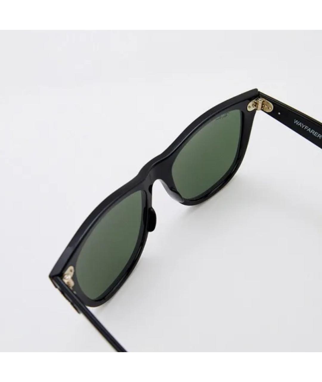 RAY BAN Черные металлические солнцезащитные очки, фото 3