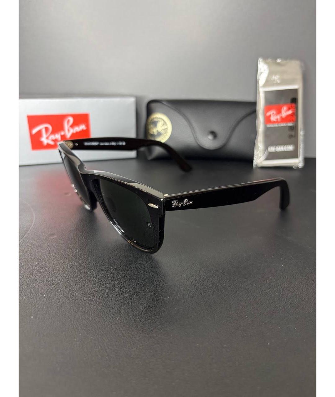 RAY BAN Черные металлические солнцезащитные очки, фото 6