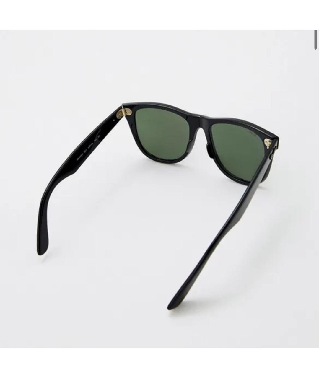 RAY BAN Черные металлические солнцезащитные очки, фото 2