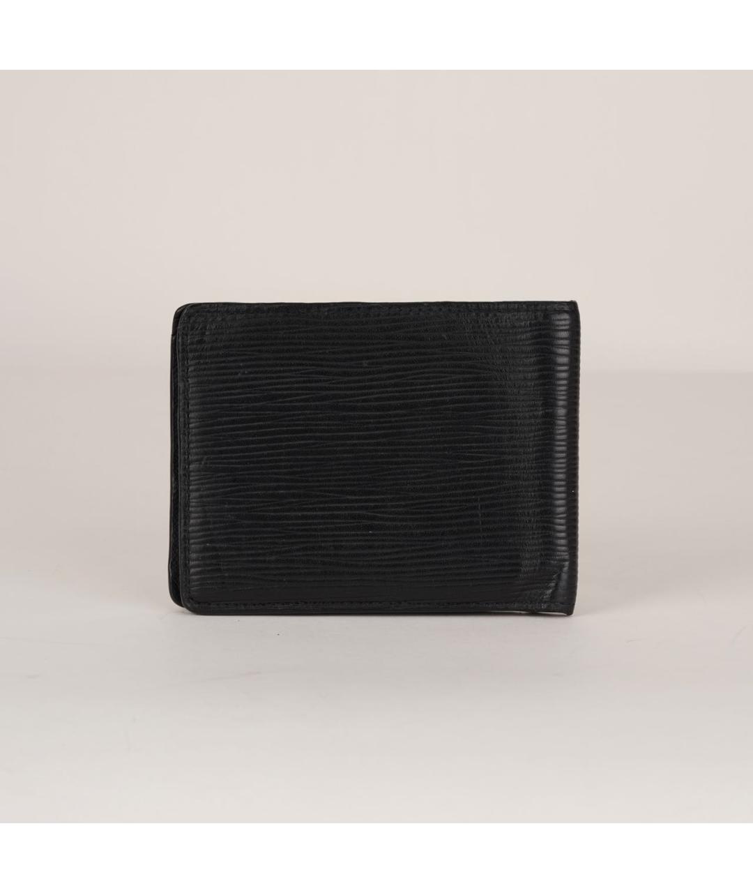 LOUIS VUITTON Черный кожаный кошелек, фото 2