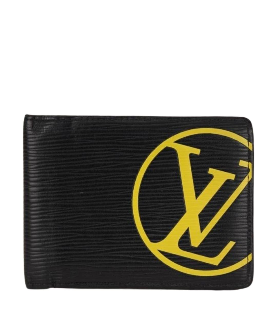 LOUIS VUITTON Черный кожаный кошелек, фото 1