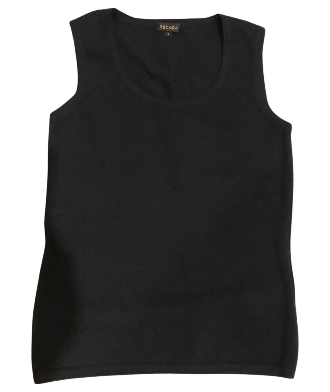 ESCADA Черная шерстяная майка, фото 1