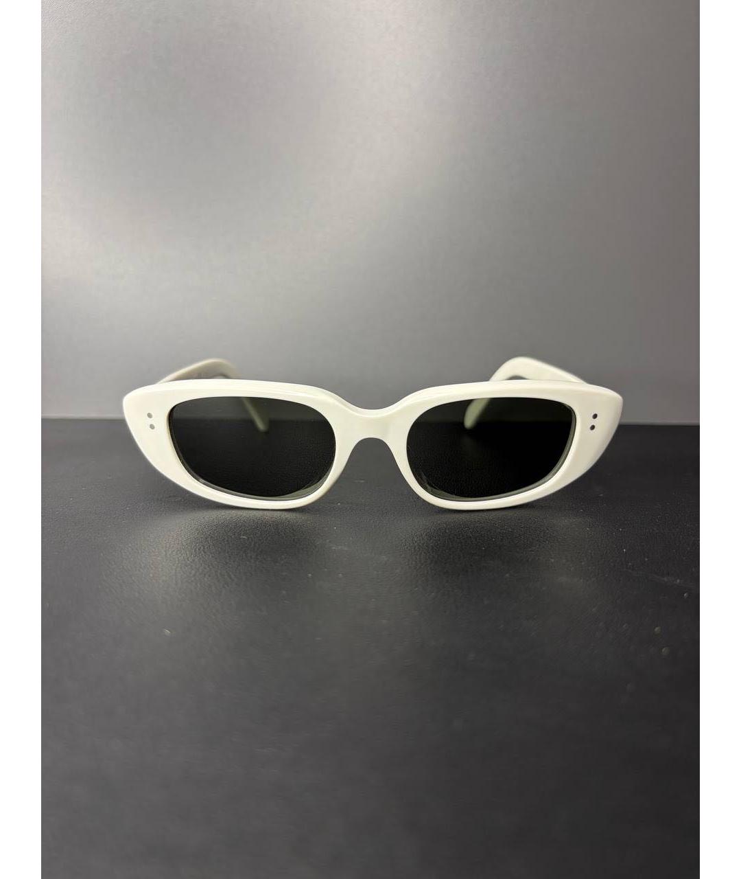 CELINE Белые пластиковые солнцезащитные очки, фото 4