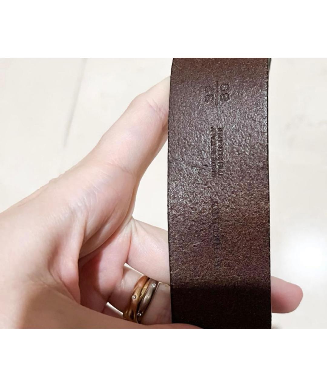 BURBERRY Коричневый кожаный ремень, фото 2