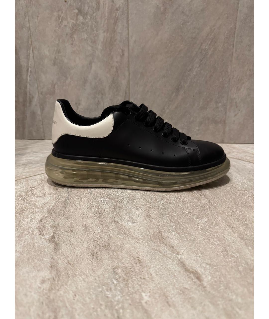 ALEXANDER MCQUEEN Черные кожаные низкие кроссовки / кеды, фото 8