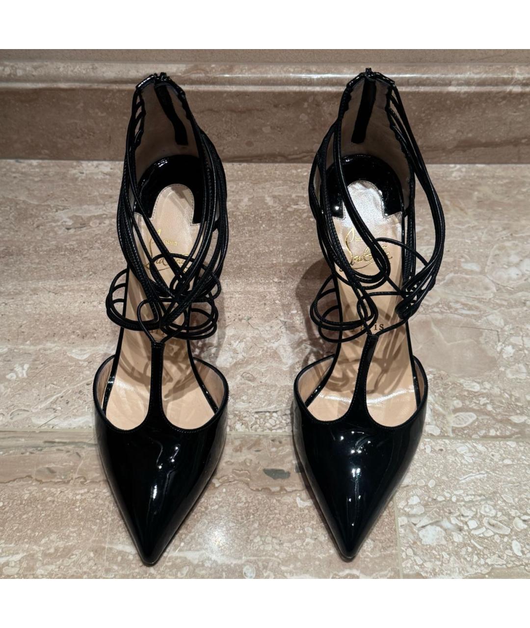 CHRISTIAN LOUBOUTIN Черные туфли из лакированной кожи, фото 2