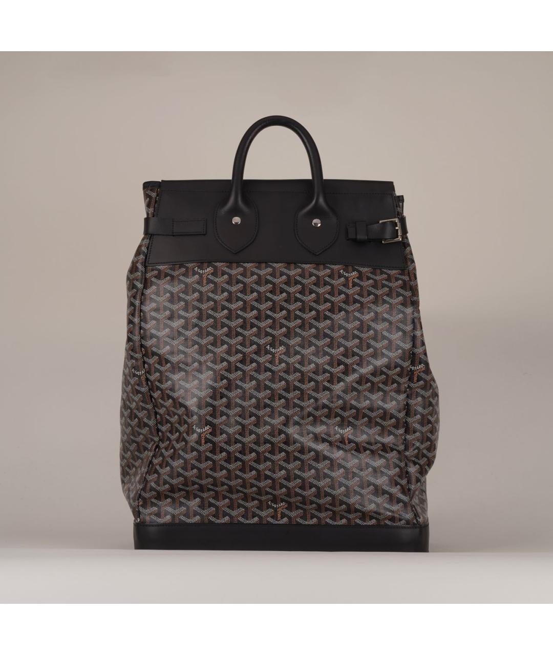 GOYARD Черный кожаный портфель, фото 2