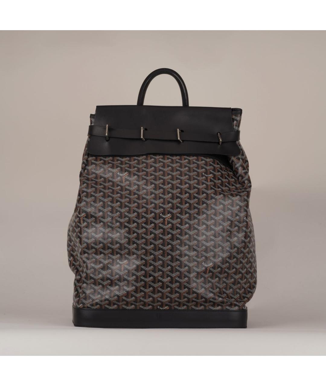 GOYARD Черный кожаный портфель, фото 9