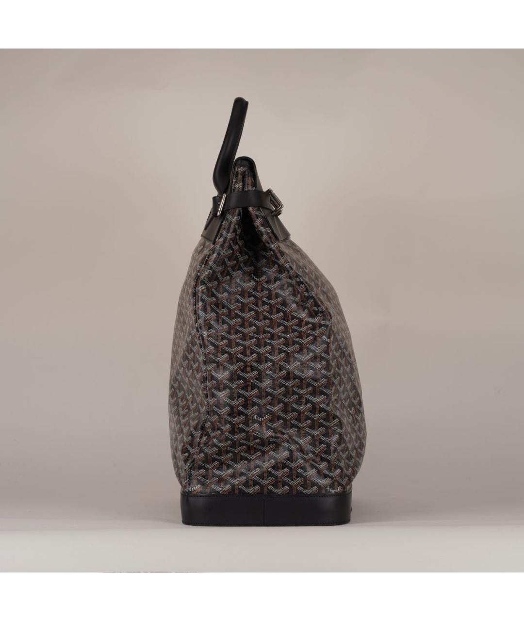 GOYARD Черный кожаный портфель, фото 3