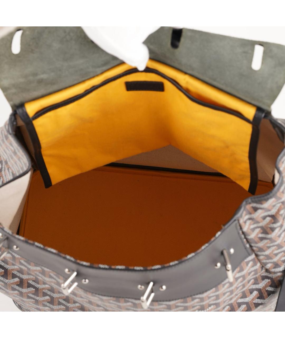 GOYARD Черный кожаный портфель, фото 6