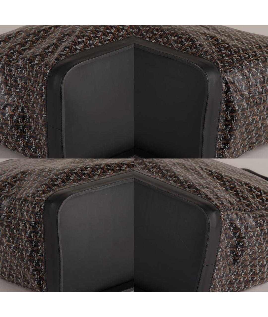 GOYARD Черный кожаный портфель, фото 8