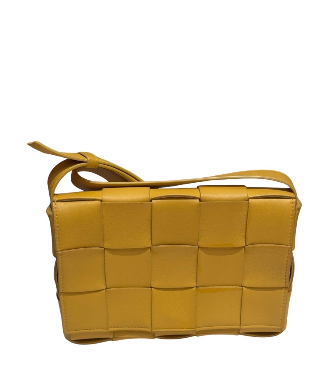 BOTTEGA VENETA Желтая кожаная сумка через плечо, фото 1