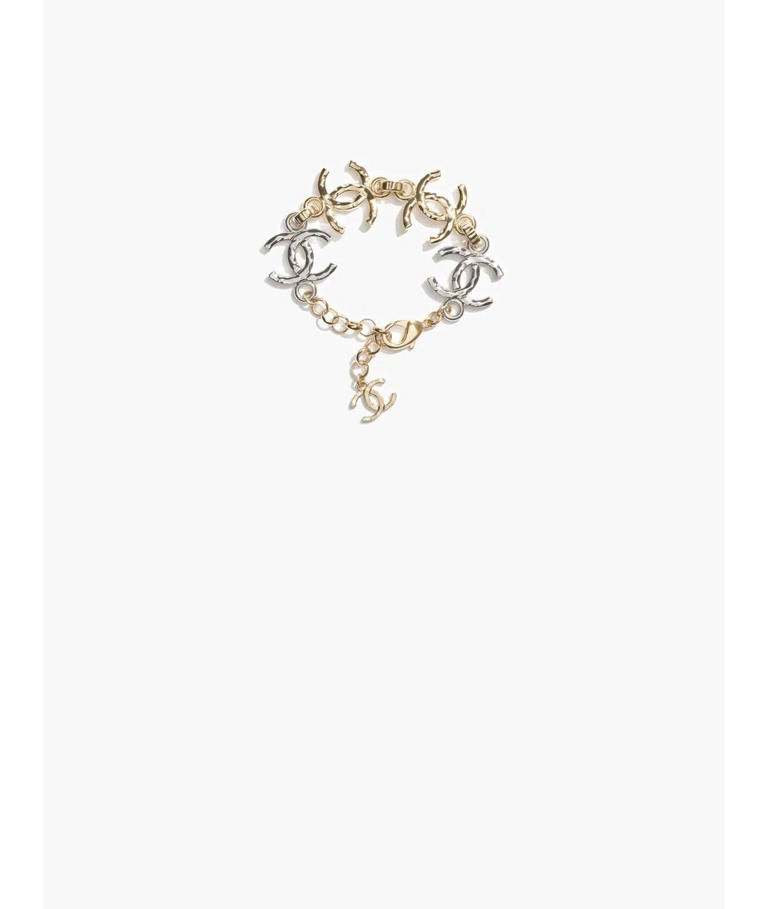 CHANEL Золотой металлический браслет, фото 3