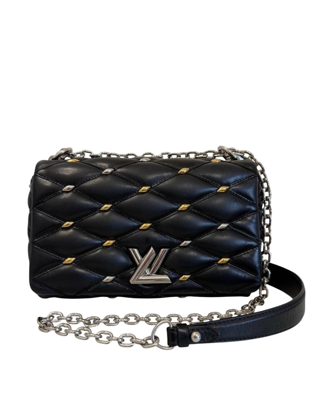 LOUIS VUITTON Черная кожаная сумка через плечо, фото 1